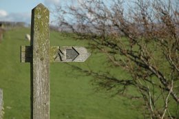 Public footpath sign