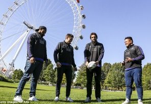 The quartet were soaking up the sights in London ahead of their trip to Wales to face Georgia on Friday