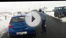 BusyBus Peter Rosenfeld navigates through heavy snow in Wales